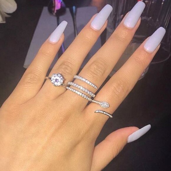 ✨Fever Macro Pave Beautiful Thin Stackable Rings for Women, MARR9197 - Picture 5 of 6